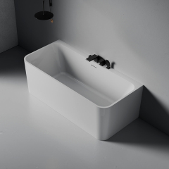Factory Wholesale Classic Back to Wall Acrylic Freestanding Bathtub QJ-Y0126
