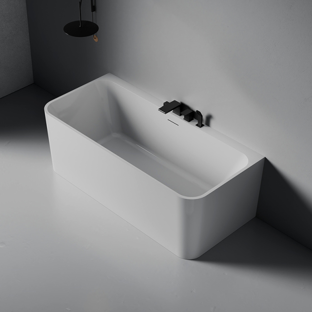 Factory Wholesale Classic Back to Wall Acrylic Freestanding Bathtub QJ-Y0126