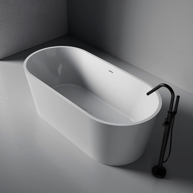Factory Customized Contemporary Oval Freestanding Acrylic Soaking Bathtub QJ-Y0111