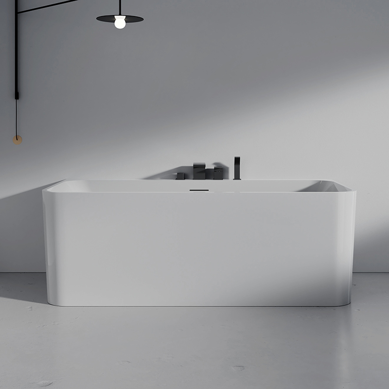 Factory Wholesale Classic Back to Wall Acrylic Freestanding Bathtub QJ-Y0126