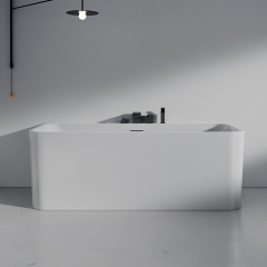 Factory Wholesale Classic Back to Wall Acrylic Freestanding Bathtub QJ-Y0126