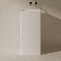 Popular Wholesale Designer Solid Surface Freestanding Pedestal Basin QJ-RZ0801