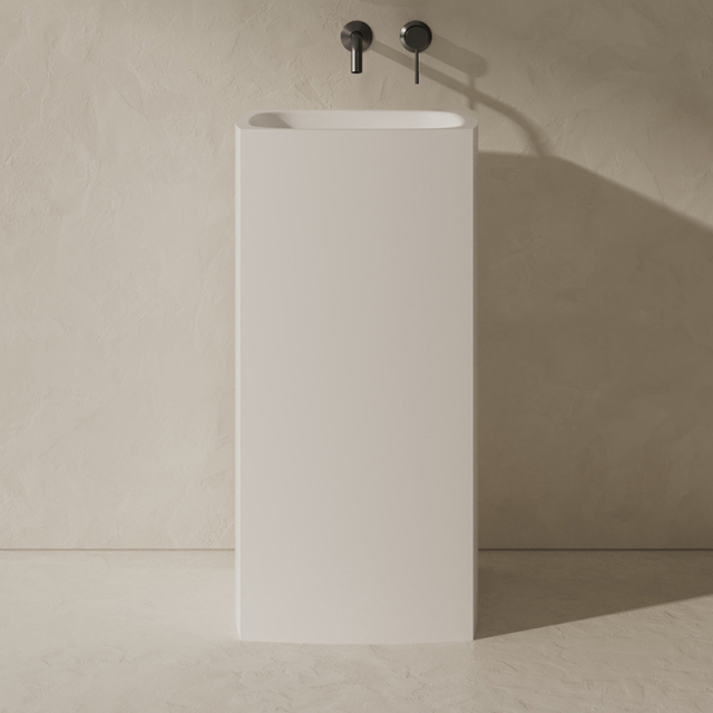 Popular Wholesale Designer Solid Surface Freestanding Pedestal Basin QJ-RZ0801