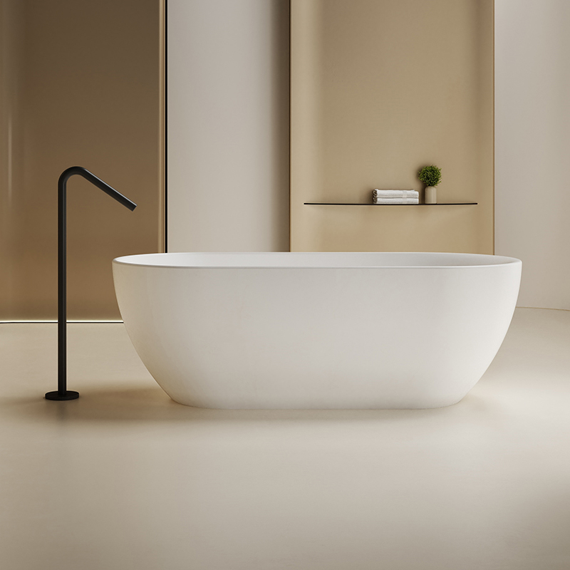 Factory Supply Quality Assurance Modern Solid Surface Freestanding Bathtub QJ-R0711