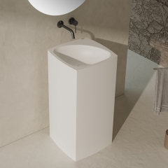 Wholesale Price Artificial Stone Freestanding Wash Basin QJ-RZ0802