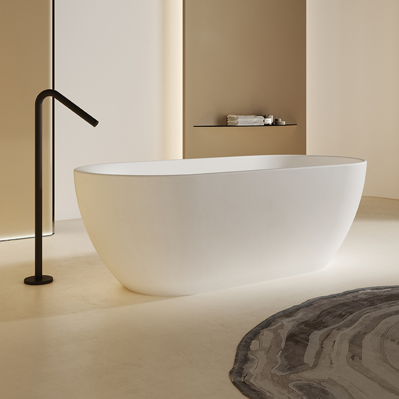 Factory Supply Quality Assurance Modern Solid Surface Freestanding Bathtub QJ-R0711