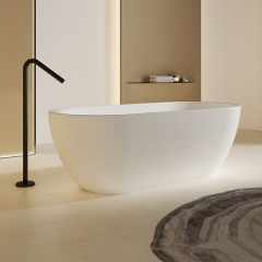 Factory Supply Quality Assurance Modern Solid Surface Freestanding Bathtub QJ-R0711