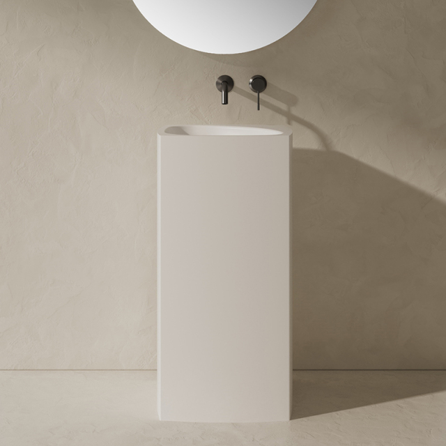 Wholesale Price Artificial Stone Freestanding Wash Basin QJ-RZ0802