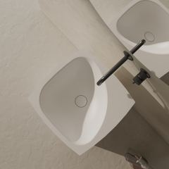 Wholesale Price Artificial Stone Freestanding Wash Basin QJ-RZ0802
