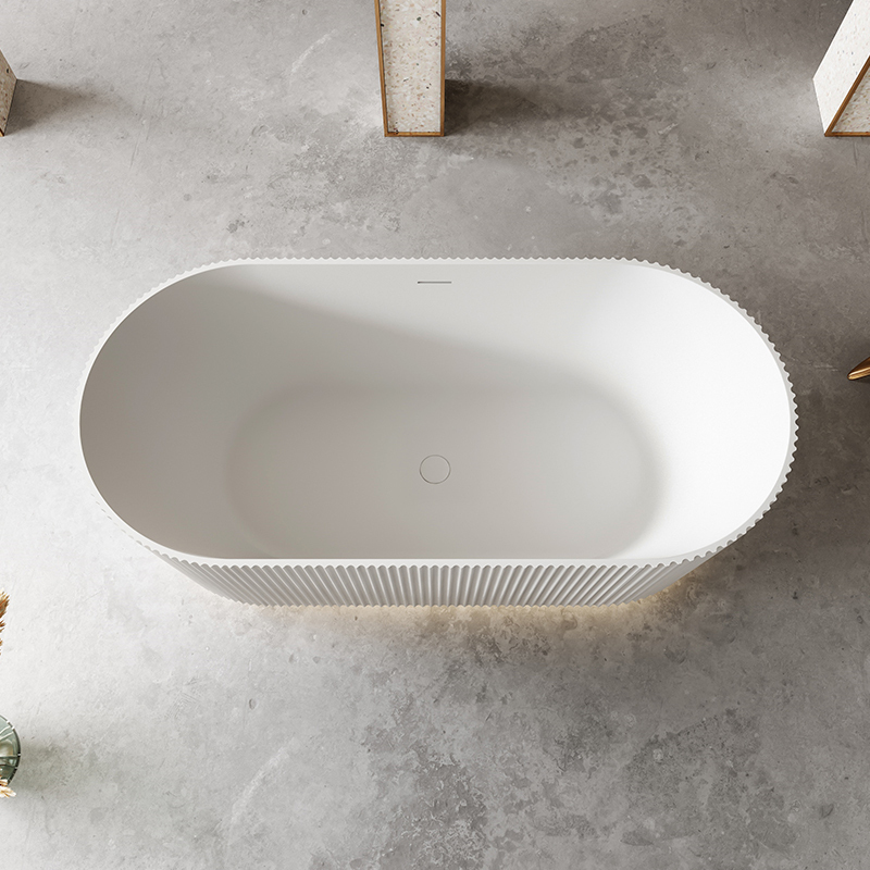 Factory Supply Quality Assurance Fluted Acrylic Bathtub QJ-Y0071