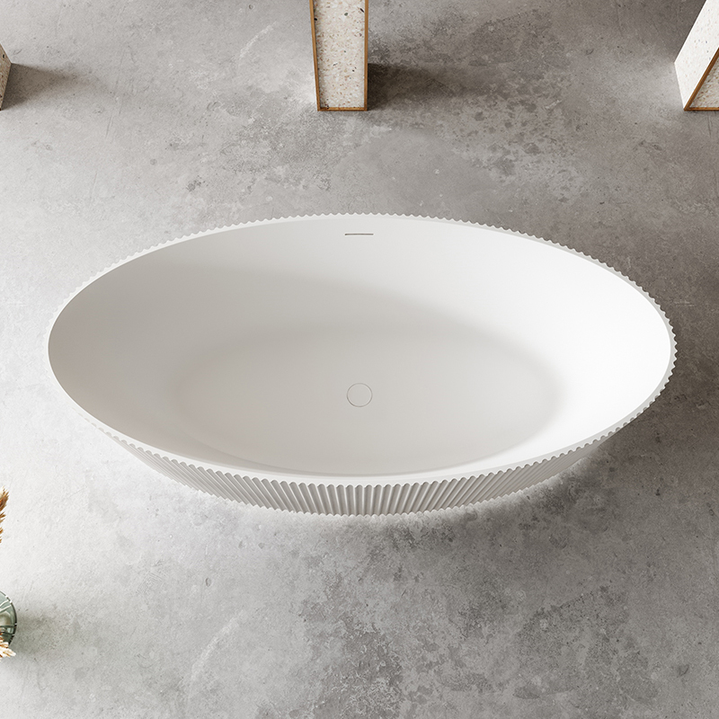 Wholesale Fashion Groove Acrylic Freestanding Bathtub QJ-Y0077