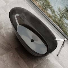 Popular Wholesale Designer Classic Egg-shaped Freestanding Transparent Bathtub QJ-R0866T