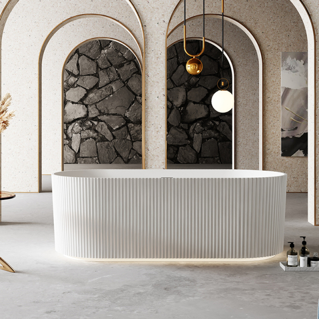 Factory Supply Quality Assurance Fluted Acrylic Bathtub QJ-Y0071