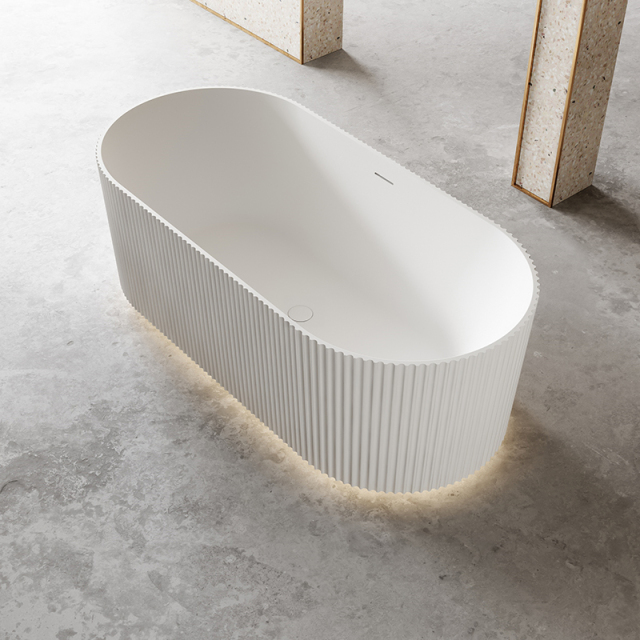 Factory Supply Quality Assurance Fluted Acrylic Bathtub QJ-Y0071