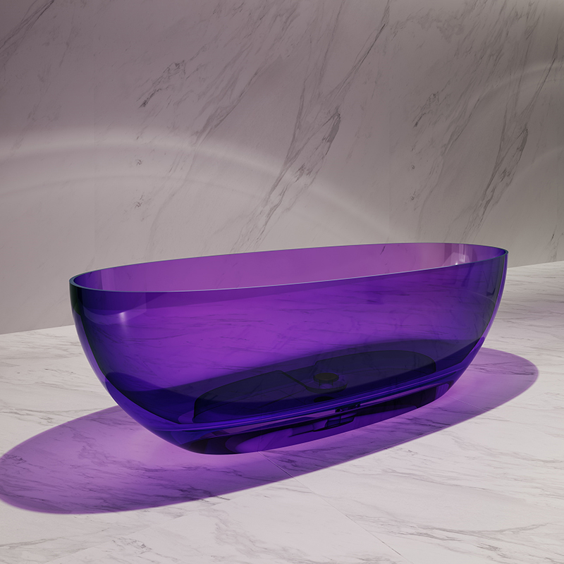 Quality Wholesale Classic Oval Freestanding Transparent Bathtub QJ-R0807T