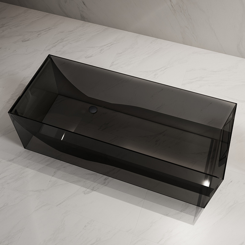 China Wholesale Factory Classic Rectangular Freestanding Transparent Bathtub HR-8572T