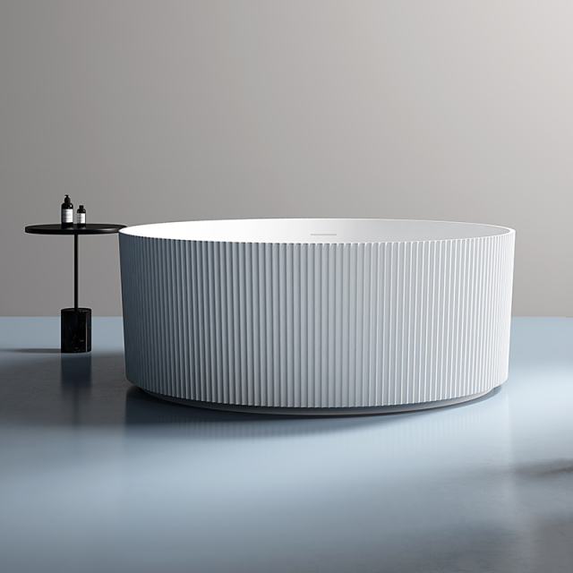 Wholesale Price Fluted Round Acrylic Bathtub QJ-Y0079