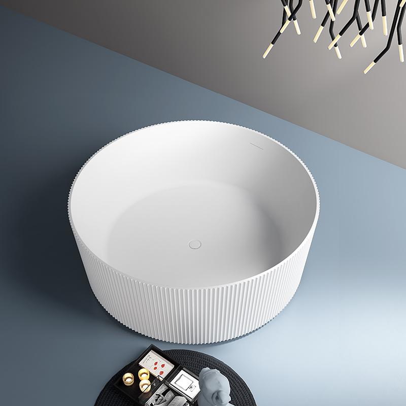 Wholesale Price Fluted Round Acrylic Bathtub QJ-Y0079