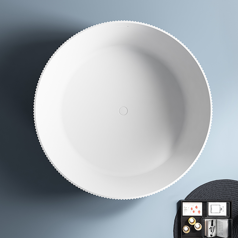 Wholesale Price Fluted Round Acrylic Bathtub QJ-Y0079