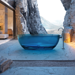 Wholesale Fashion Unique Shape Transparent Resin Bathtub QJ-R0792T