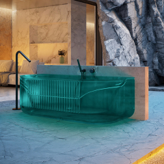 Quality Wholesale Unique Design Transparent Back to Corner Bathtub QJ-R0706T