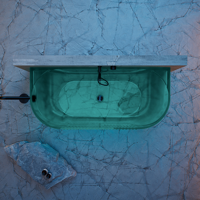 Quality Wholesale Unique Design Transparent Back to Corner Bathtub QJ-R0706T