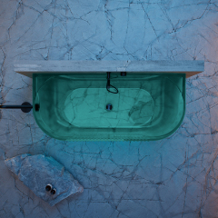 Quality Wholesale Unique Design Transparent Back to Corner Bathtub QJ-R0706T
