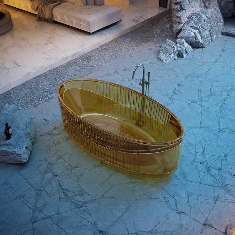 Popular Wholesale Designer Groove Transparent Bathtub QJ-R0708T
