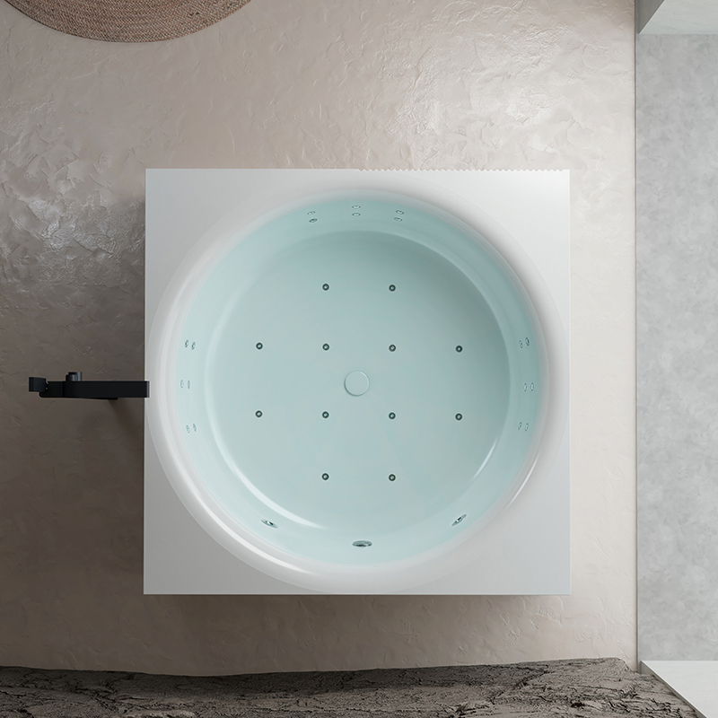 Wholesale Price Square Freestand Soak Heated Massage Jetted Bathtub QJ-Y0021M