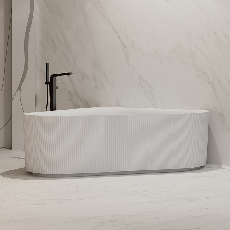 Quality Wholesale Unique Design Fluted Triangle Whirlpool Massage Jetted Bathtub HR-7197 M
