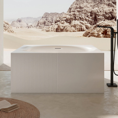 Wholesale Price Square Freestand Soak Heated Massage Jetted Bathtub QJ-Y0021M