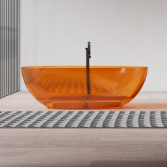 China Wholesale Factory Egg Shape Transparent Resin Bathtub QJ-R0801T