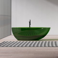 Popular Wholesale Designer Egg Shape Transparent Resin Bathtub QJ-R0803T