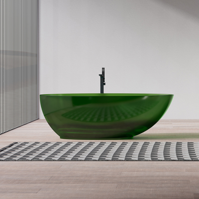 Popular Wholesale Designer Egg Shape Transparent Resin Bathtub QJ-R0803T