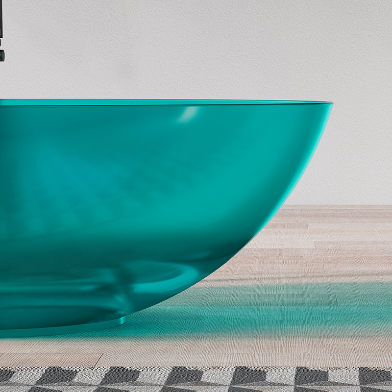 Popular Wholesale Designer Egg Shape Transparent Resin Bathtub QJ-R0803T