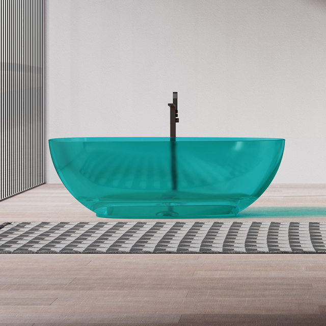 China Wholesale Factory Egg Shape Transparent Resin Bathtub QJ-R0801T