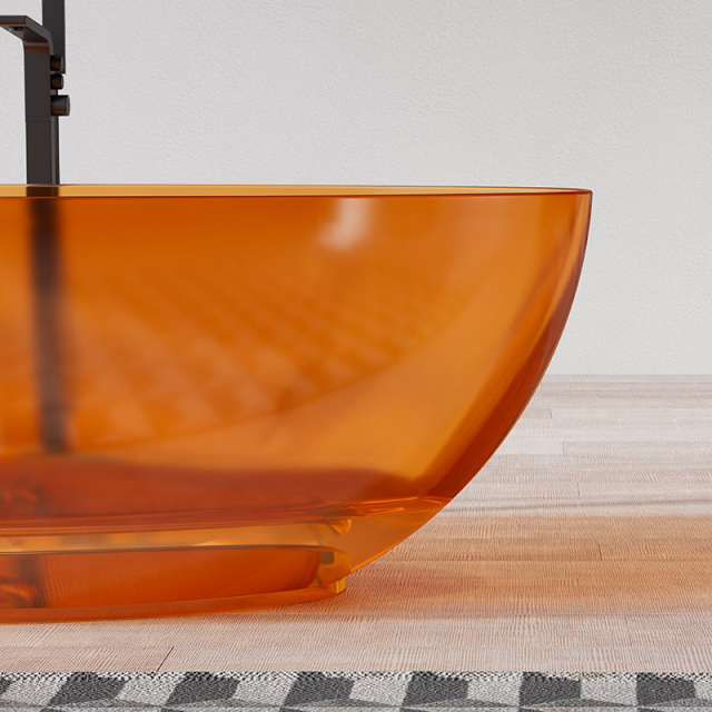 China Wholesale Factory Egg Shape Transparent Resin Bathtub QJ-R0801T
