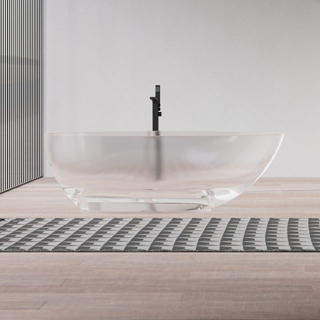 Popular Wholesale Designer Egg Shape Transparent Resin Bathtub QJ-R0803T