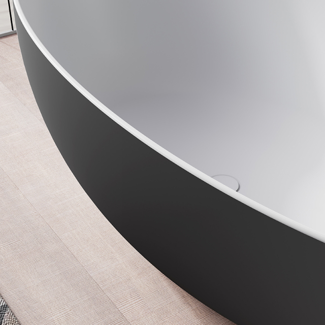 Quality Wholesale Unique Design Freestanding Solid Surfece Egg Shape Bathtub QJ-R0803