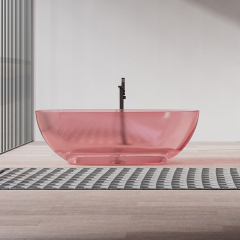 China Wholesale Factory Egg Shape Transparent Resin Bathtub QJ-R0801T