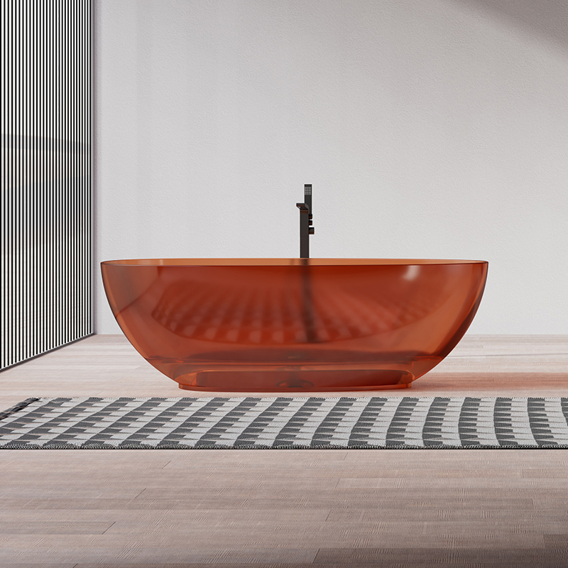 China Wholesale Factory Egg Shape Transparent Resin Bathtub QJ-R0801T