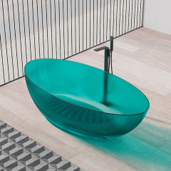 Popular Wholesale Designer Egg Shape Transparent Resin Bathtub QJ-R0803T
