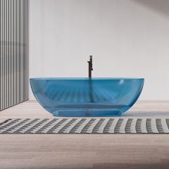 China Wholesale Factory Egg Shape Transparent Resin Bathtub QJ-R0801T