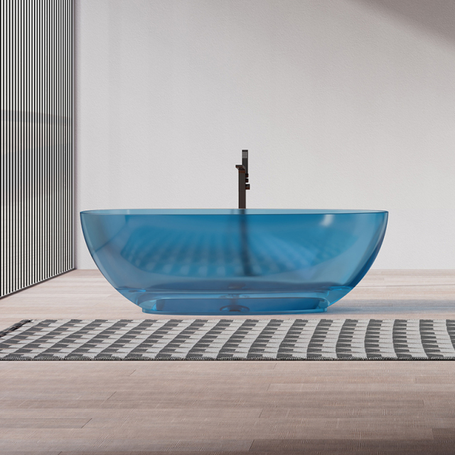 China Wholesale Factory Egg Shape Transparent Resin Bathtub QJ-R0801T
