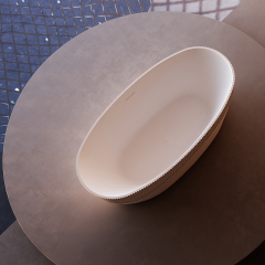 Factory Wholesale Fluted Oval Freestanding Acrylic Bathtub HY-7188