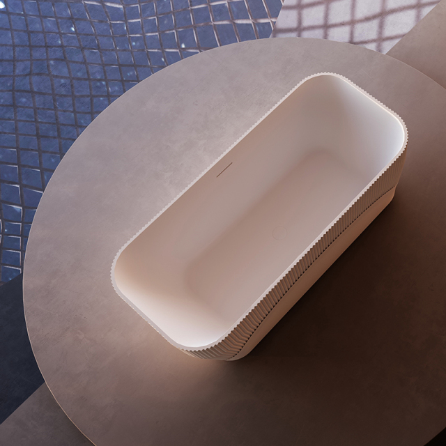 Popular Wholesale Designer Striped Freestanding Rectangular Acrylic Bathtub HY-7182