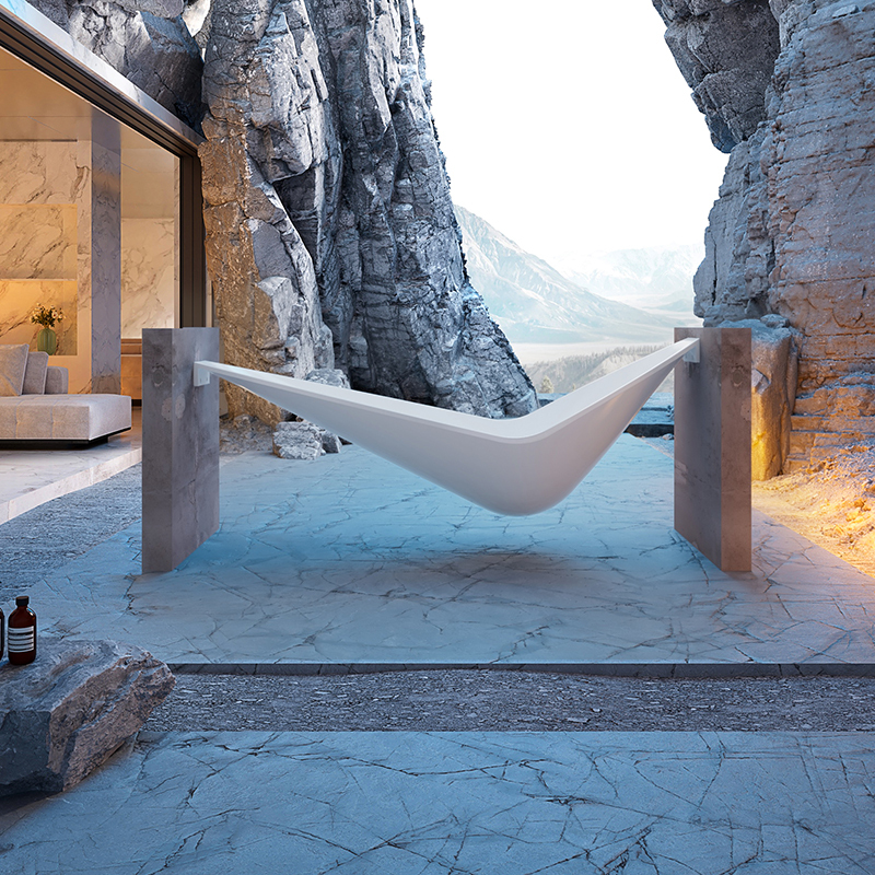 Factory Supply Quality Assurance Solid Surfece Flooting Hammock Bathtub HR-8888