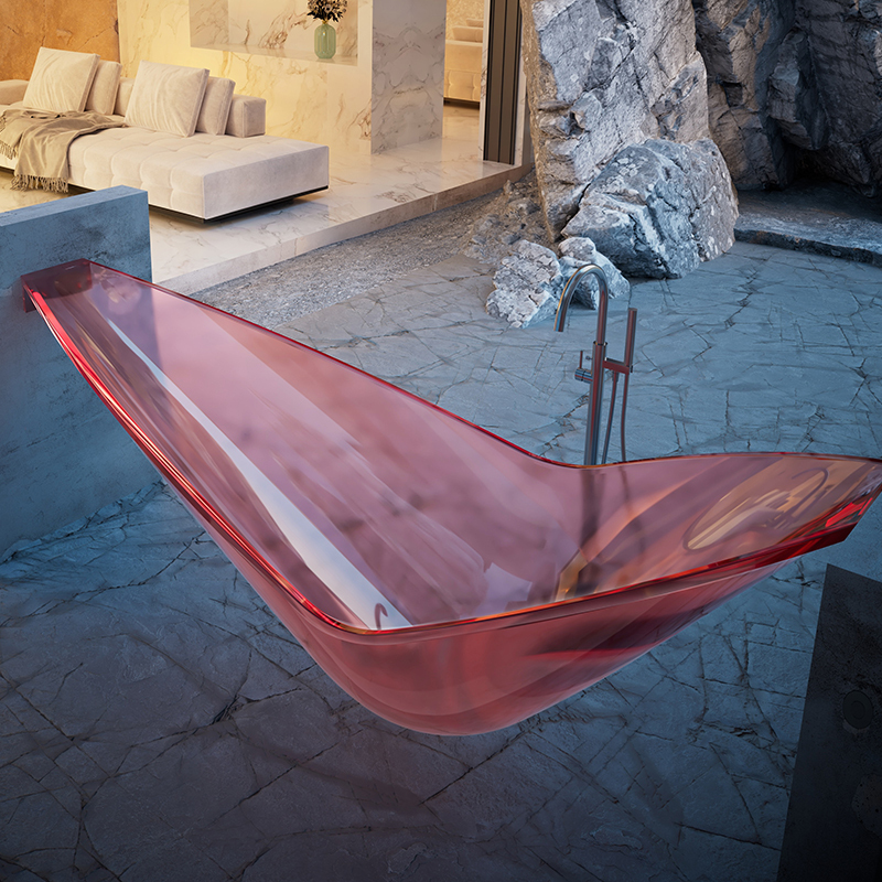 Quality Wholesale Unique Design Transparent Floating Hammock Bathtub HR-8888T