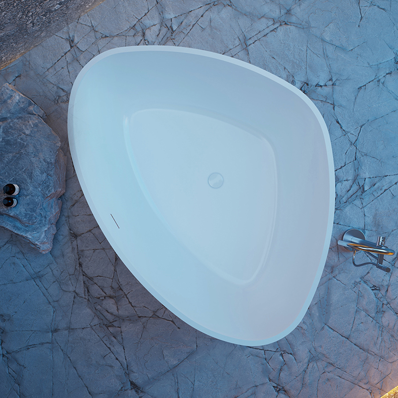 Wholesale High End Quality Freestanding Unique Shape Artificial Stone Bathtub QJ-R0791