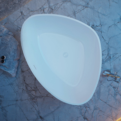 Wholesale High End Quality Freestanding Unique Shape Artificial Stone Bathtub QJ-R0791